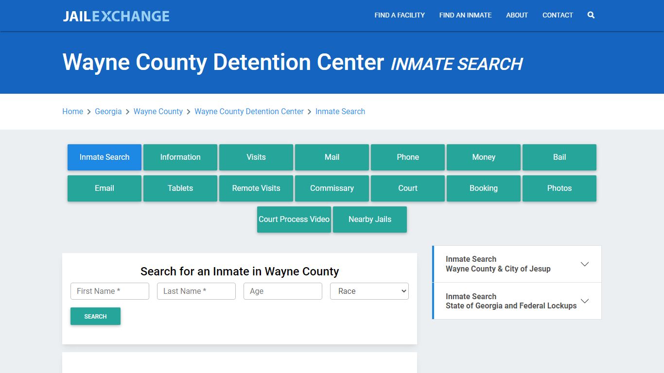 Wayne County Detention Center, GA Inmate Search: Roster & Mugshots