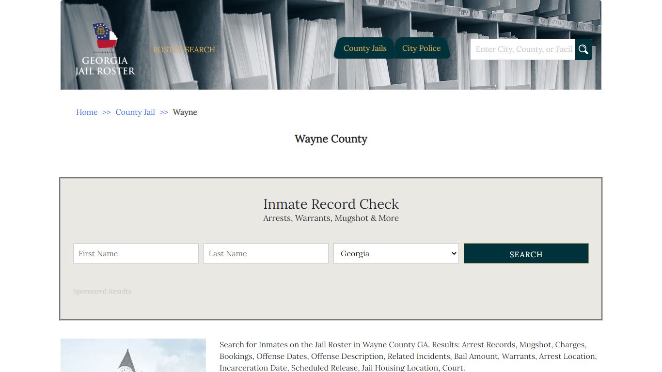 Wayne County - Georgia Jail Inmate Search